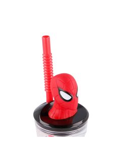 Spiderman mugg med sugrör 3D